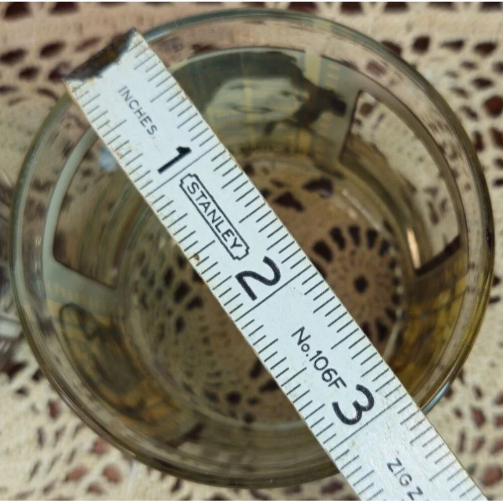 Set of 2 Vintage 'Roaring Twenties' Theme Whiskey Lowball Glasses